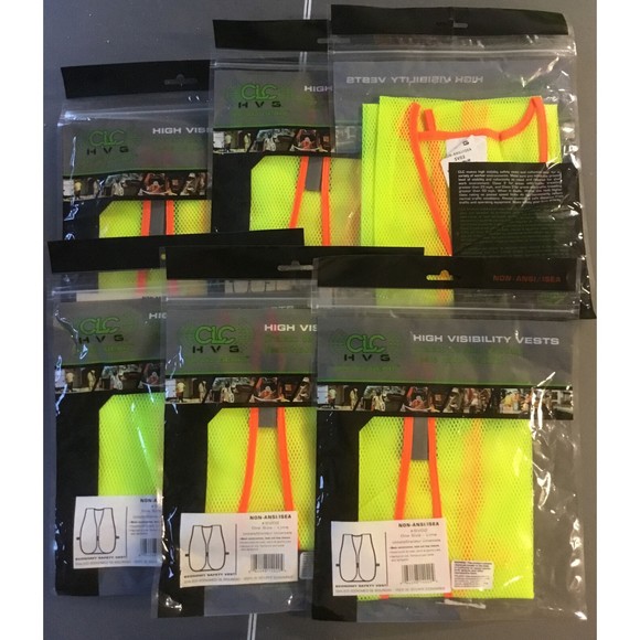 CLC High Viz Gear Mesh Safety Vest #SV02 6Pack - Picture 1 of 1